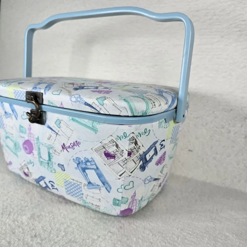 Dritz Paris France Sewing Basket Kitsch Seamstress Storage - Missing Tray